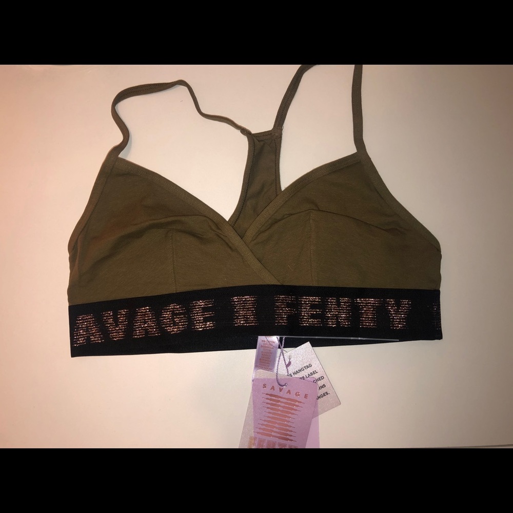 New Savage X Fenty Army green Bralete